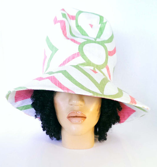 WBC2033 LINEN WIDE BRIM CRUSH HAT