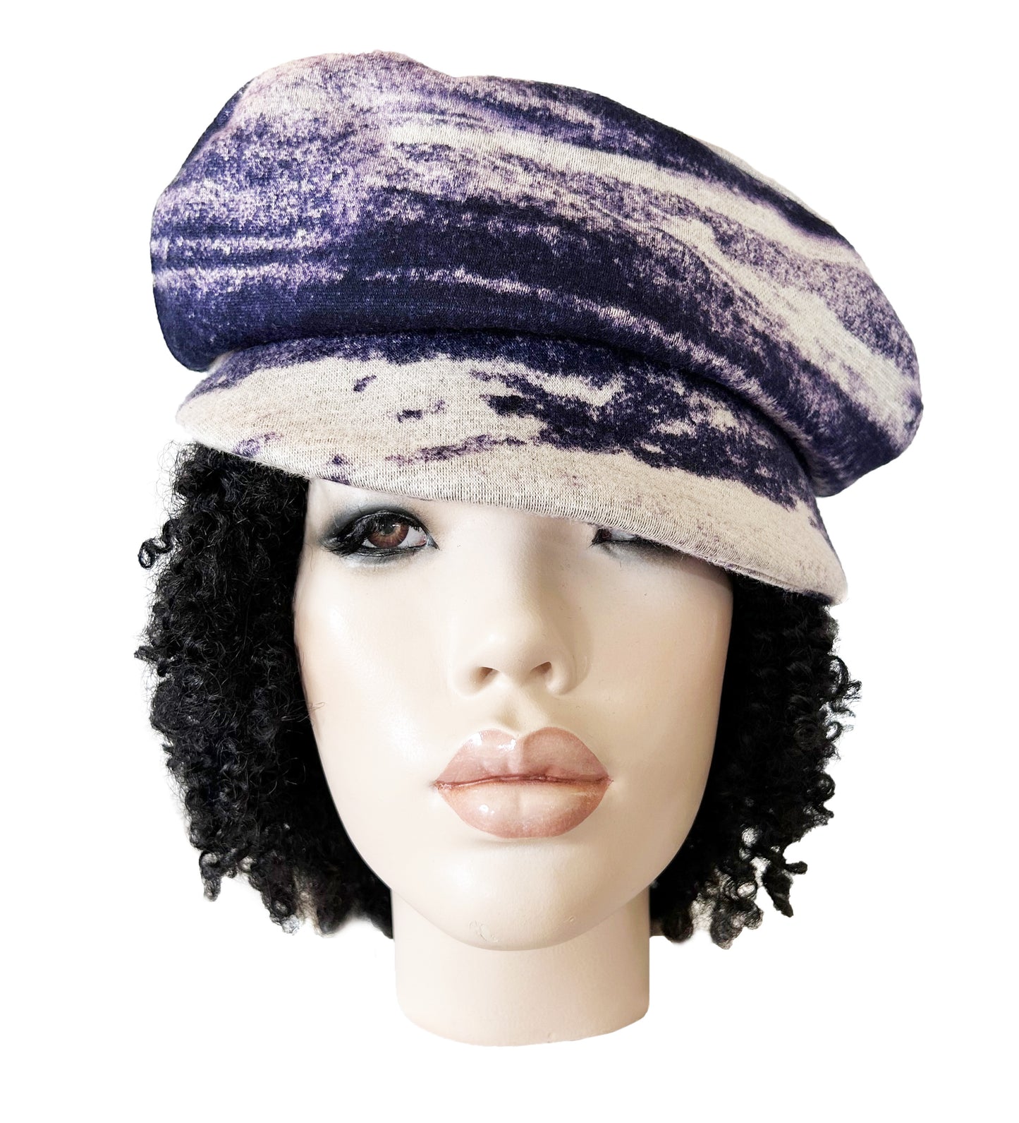 RTS - SKY PRINT KNIT CRUSH CAP