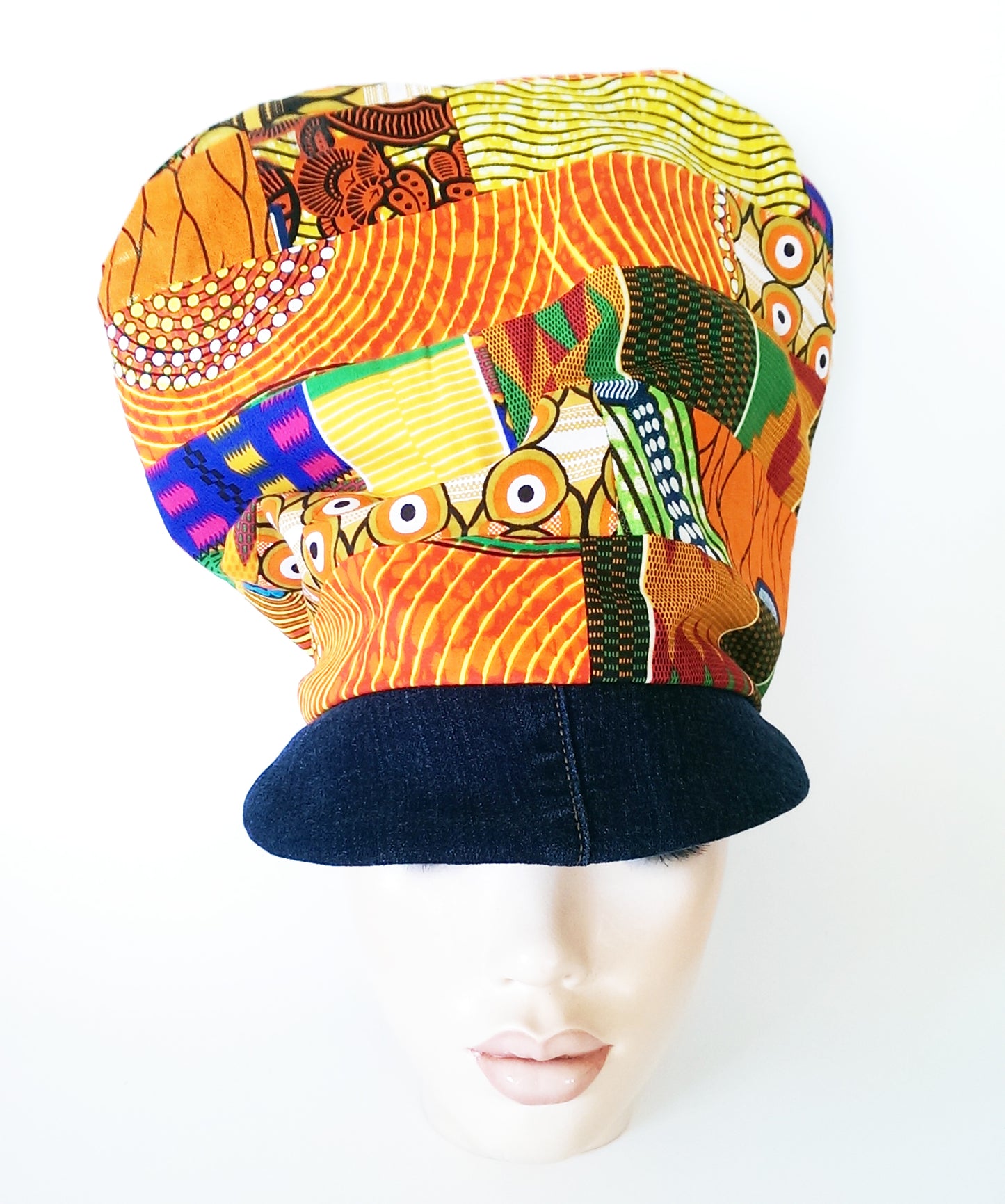 PATCHWORK CRUSH - ORANGE KENTE