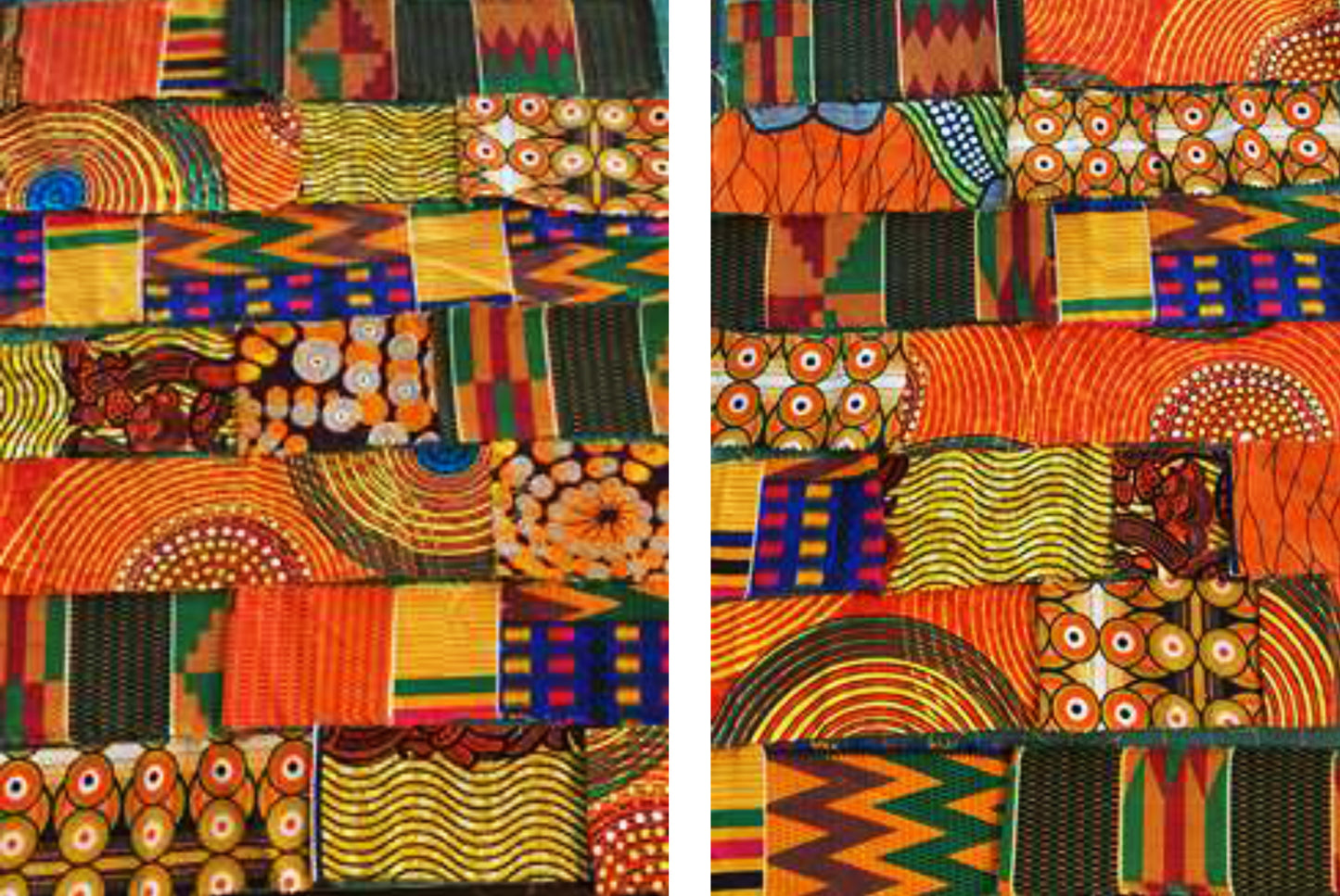 PATCHWORK CRUSH - ORANGE KENTE