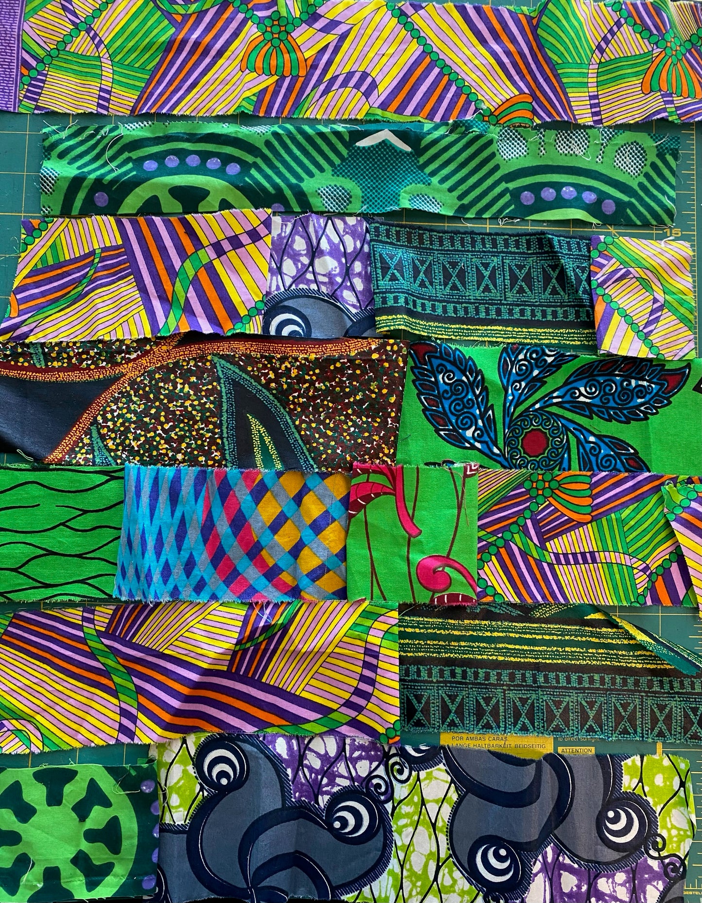 PATCHWORK CRUSH - GREEN & PURPLE