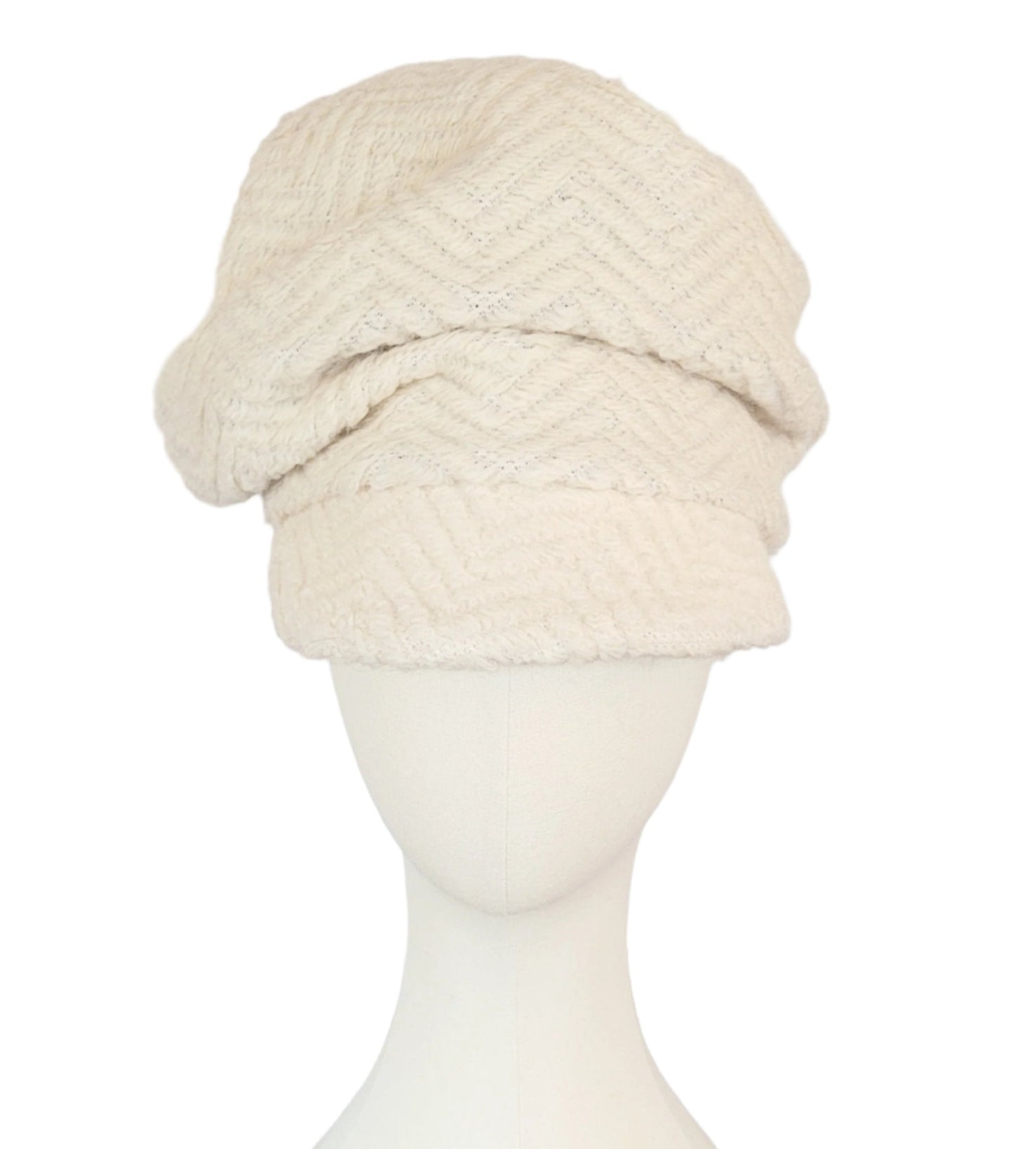 RTS - CREAM CHEVRON CRUSH CAP