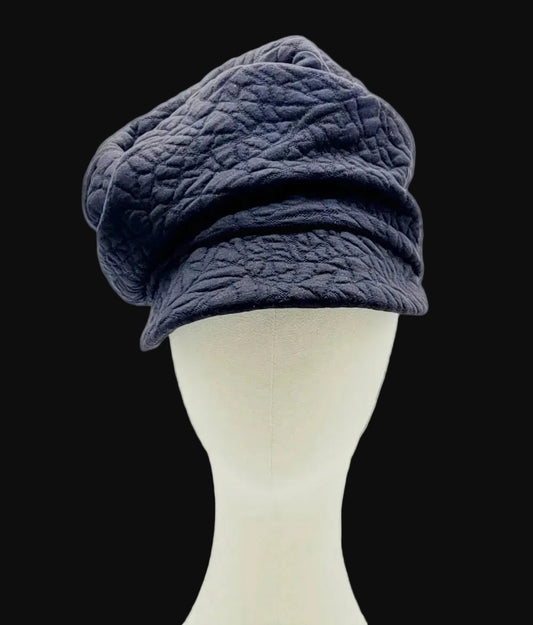 BLACK PEBBLE QUILT CRUSH CAP
