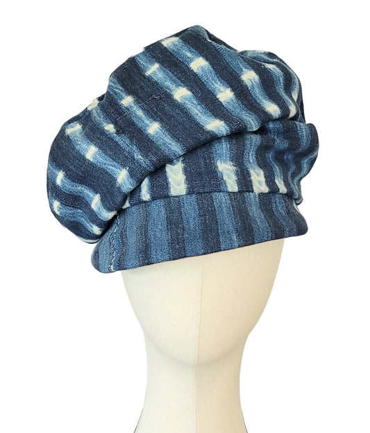 RTS INDIGO MUDCLOTH CRUSH CAP 4 - 18