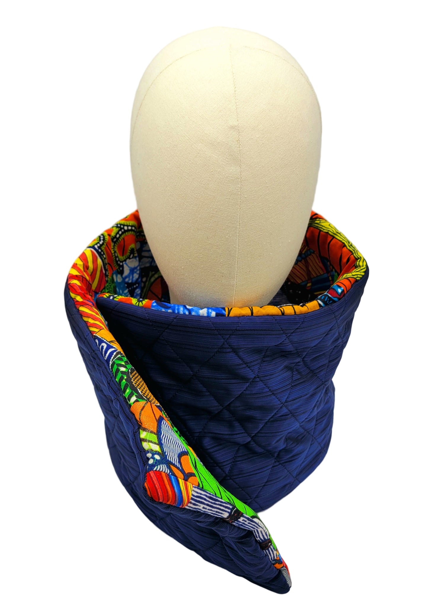 BIRD MOTIF PATCHWORK SCARF