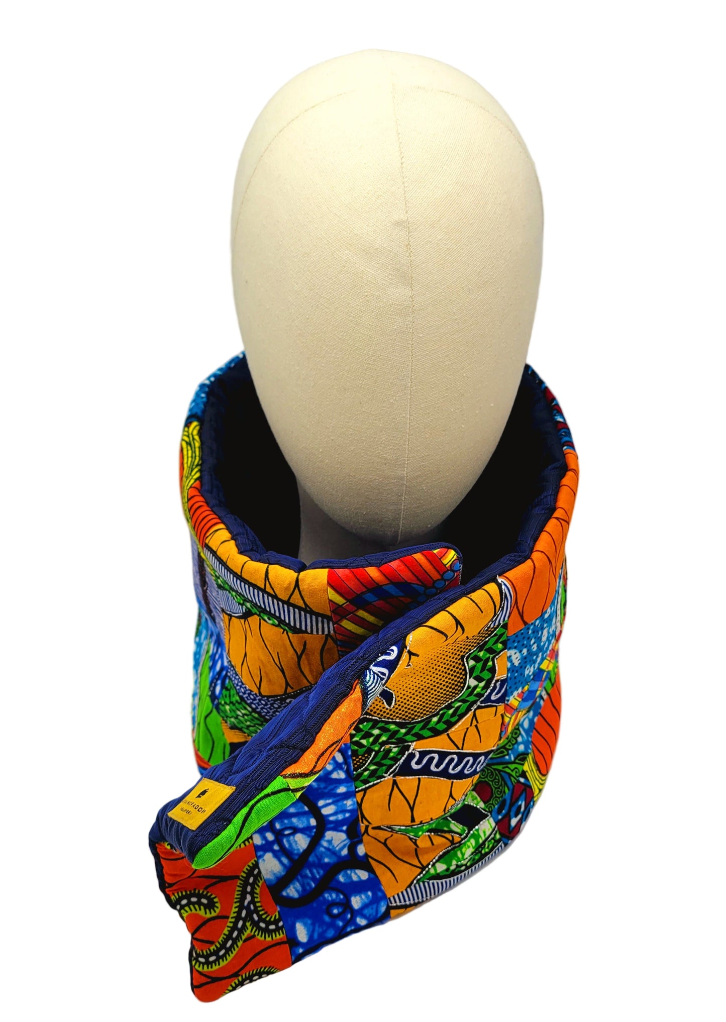 BIRD MOTIF PATCHWORK SCARF