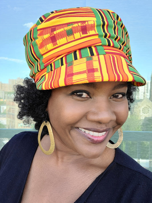 RTS - UNLINED KENTE CRUSH CAP