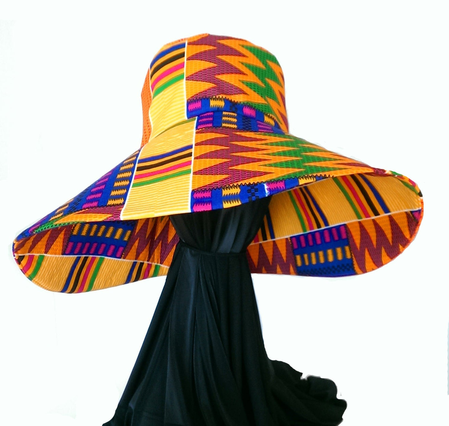 SWB2039 KENTE SUPER WIDE BRIM HAT